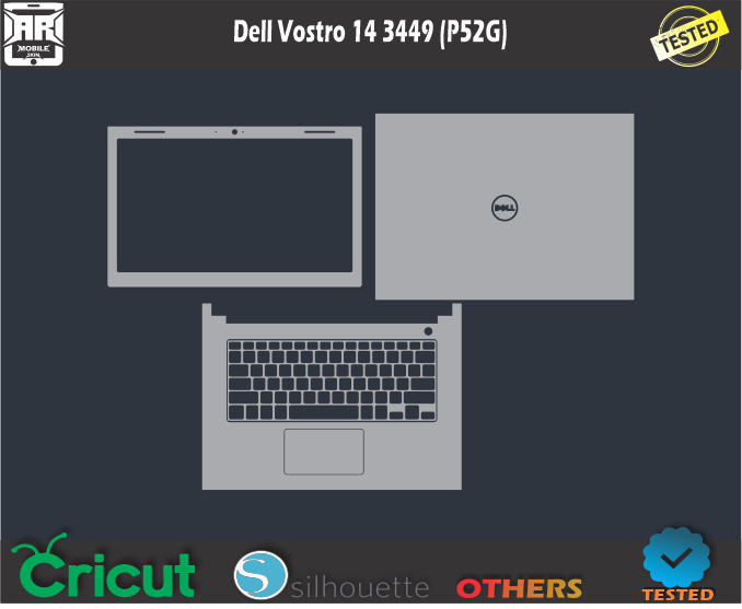 Dell Vostro 14 3449 (P52G) Skin Template Vector