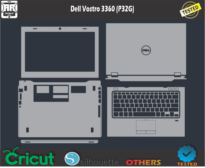 Dell Vostro 3360 (P32G) Skin Template Vector
