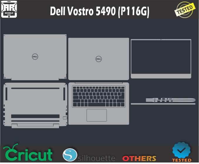 Dell Vostro 5490 (P116G) Skin Template Vector