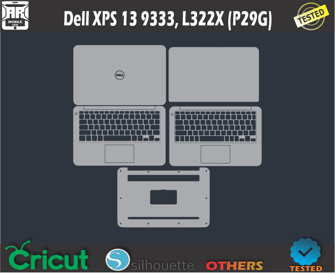 Dell XPS 13 9333 L322X (P29G) Skin Template Vector
