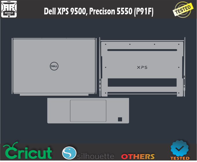 Dell XPS 9500 Precision 5550 (P91F) Skin Template Vector