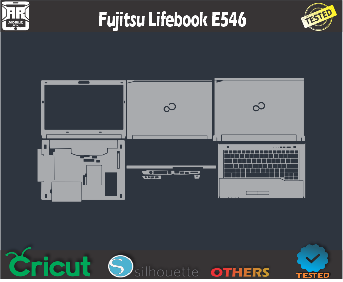 Fujitsu Lifebook E546 Skin Template Vector