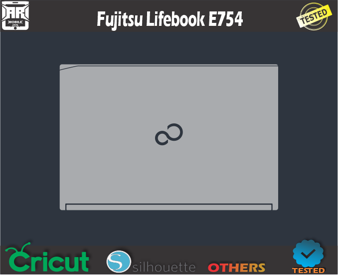 Fujitsu Lifebook E754 Skin Template Vector