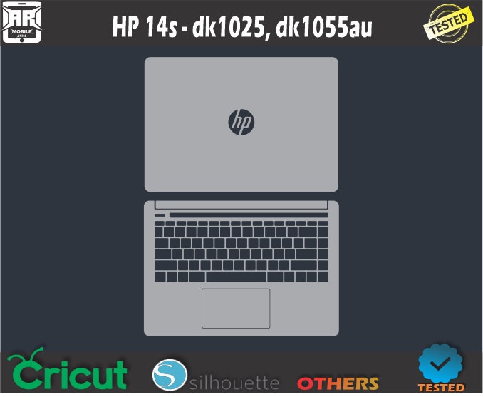 HP 14s dk1025 dk1055au Skin Template Vector