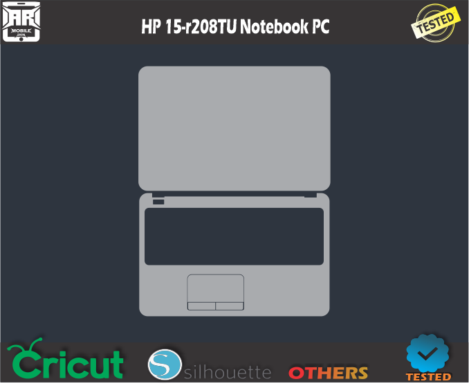HP 15 r208TU Notebook PC Skin Template Vector