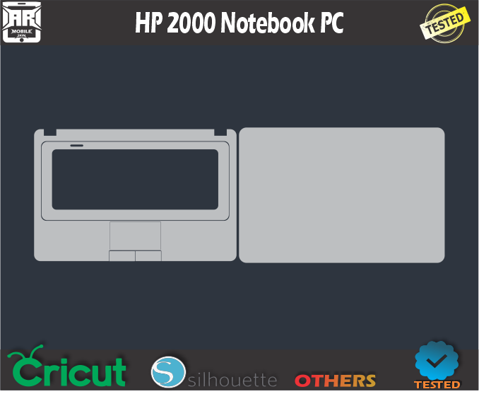 HP 2000 Notebook PC Skin Template Vector