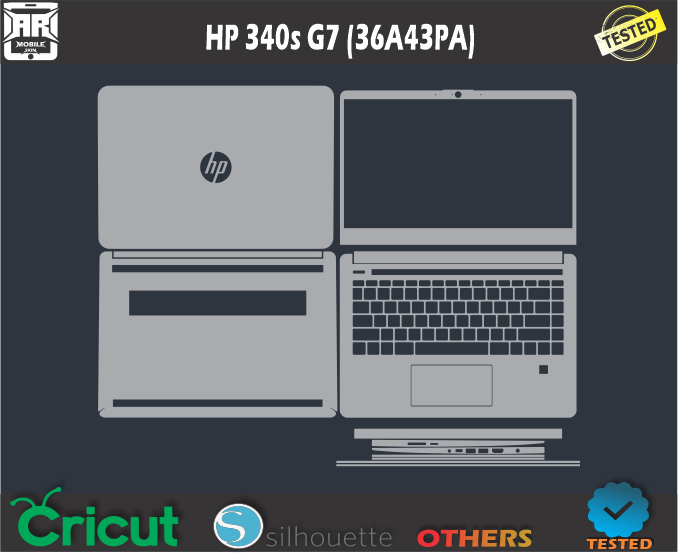HP 340s G7 (36A43PA) Skin Template Vector