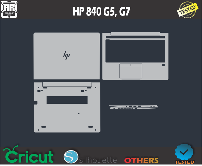 HP 840 G5 G7 Skin Template Vector