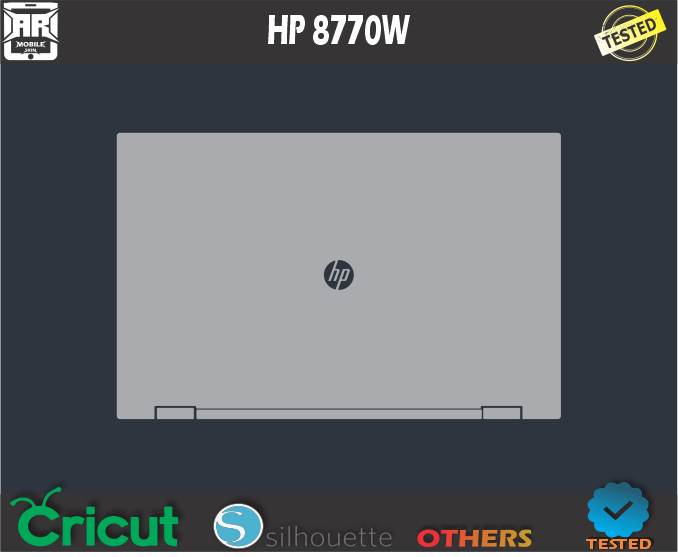 HP 8770W Skin Template Vector