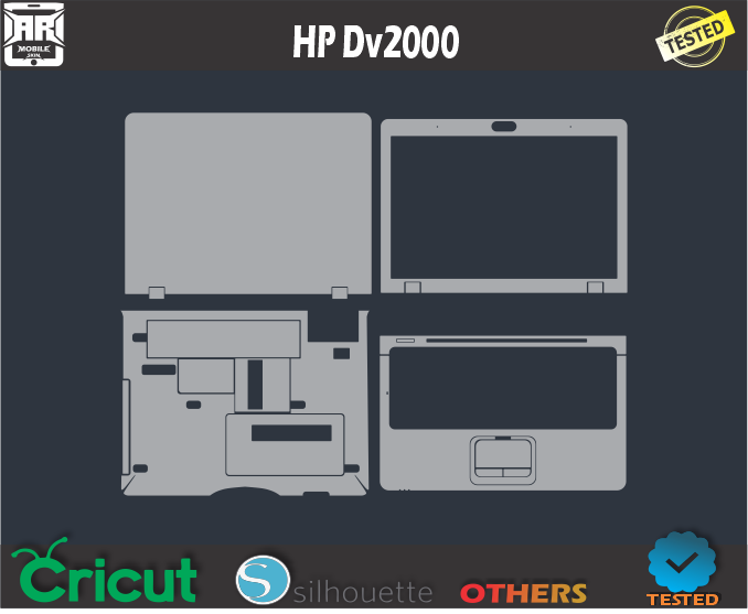 HP DV2000 Skin Template Vector