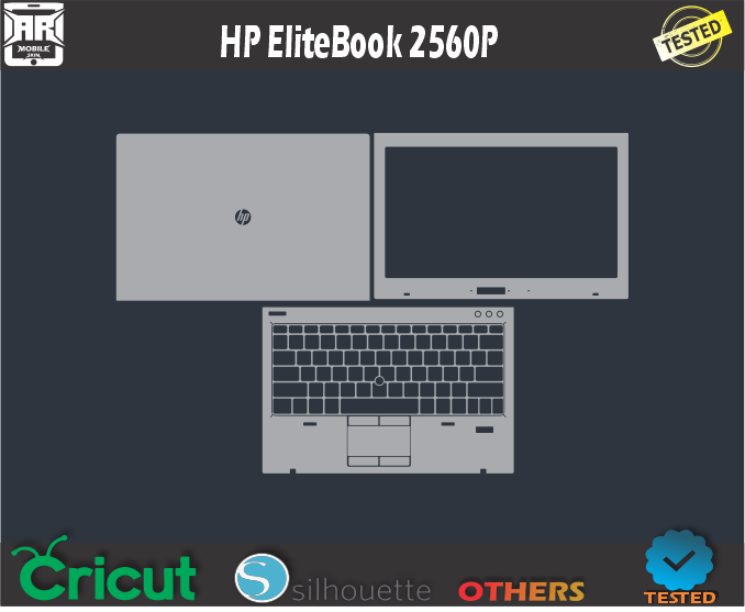 HP EliteBook 2560P Skin Template Vector