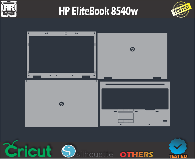 HP EliteBook 8540w Skin Template Vector