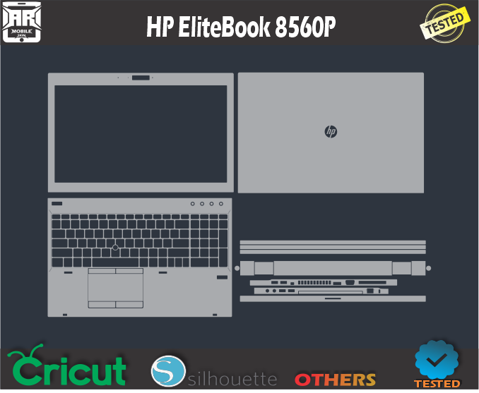 HP EliteBook 8560P Skin Template Vector