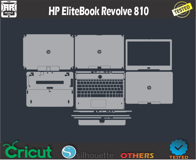 HP EliteBook Revolve 810 Skin Template Vector