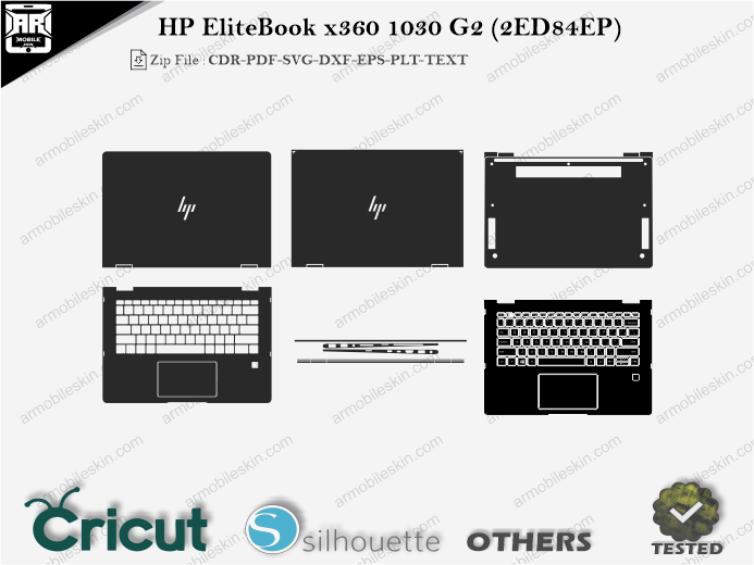 HP EliteBook x360 1030 G2 (2ED84EP) Skin Template Vector