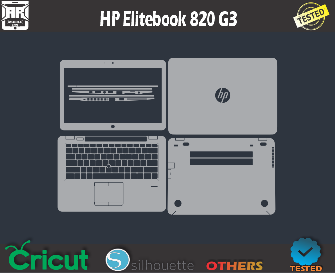 HP Elitebook 820 G3 Skin Template Vector