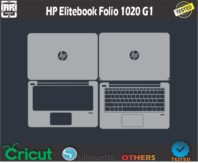 HP Elitebook Folio 1020 G1 Skin Template Vector
