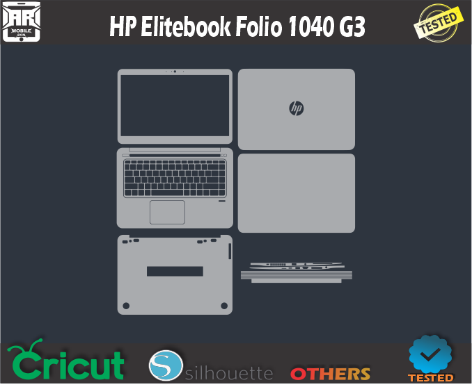 HP Elitebook Folio 1040 G3 Skin Template Vector