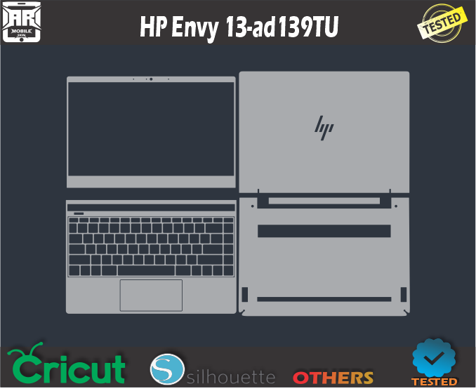 HP Envy 13-ad139TU Skin Template Vector