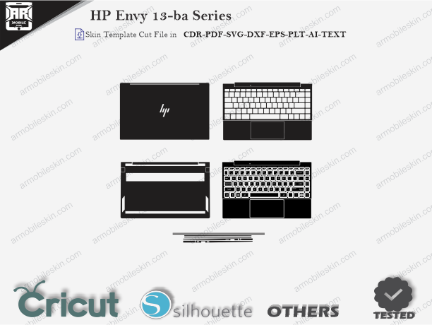 HP Envy 13-ba Series Skin Template Vector