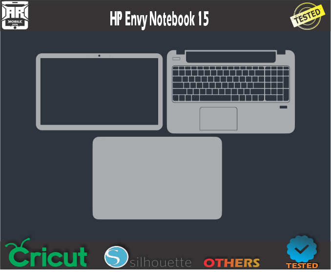 HP Envy Notebook 15 Skin Template Vector