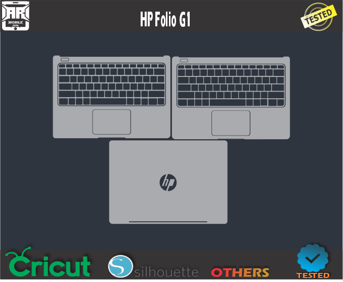 HP Folio G1 Skin Template Vector