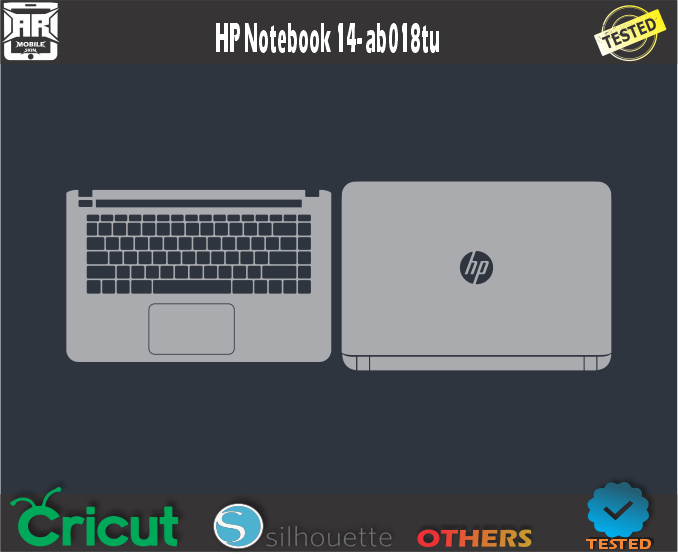 HP Notebook 14- ab018tu Skin Template Vector