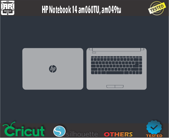 HP Notebook 14 am060TU am049tu Skin Template Vector