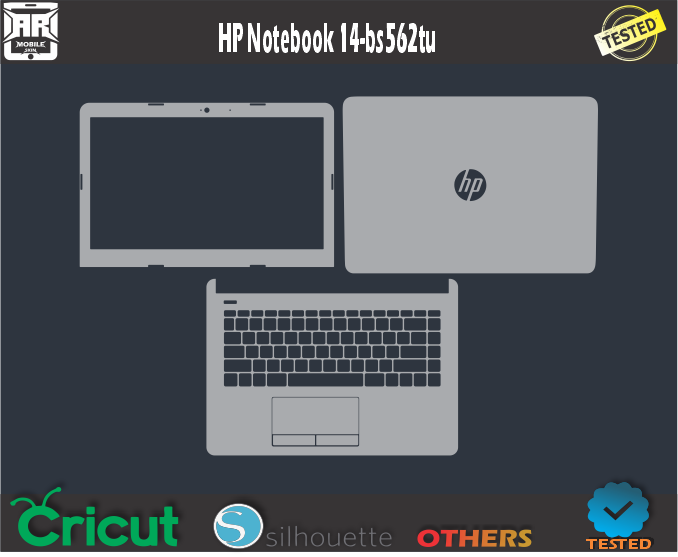 HP Notebook 14-bs562tu Skin Template Vector