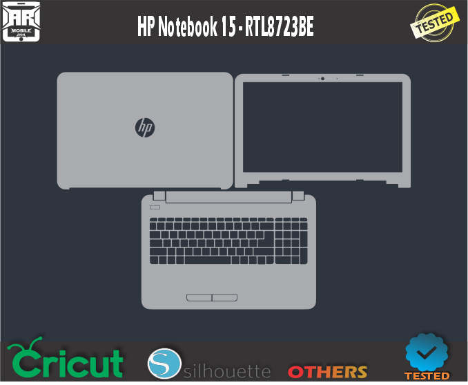 HP Notebook 15-RTL8723BE Skin Template Vector