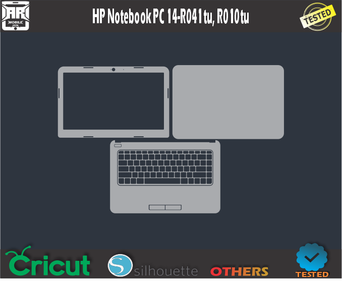 HP Notebook PC 14-R041tu R010tu Skin Template Vector
