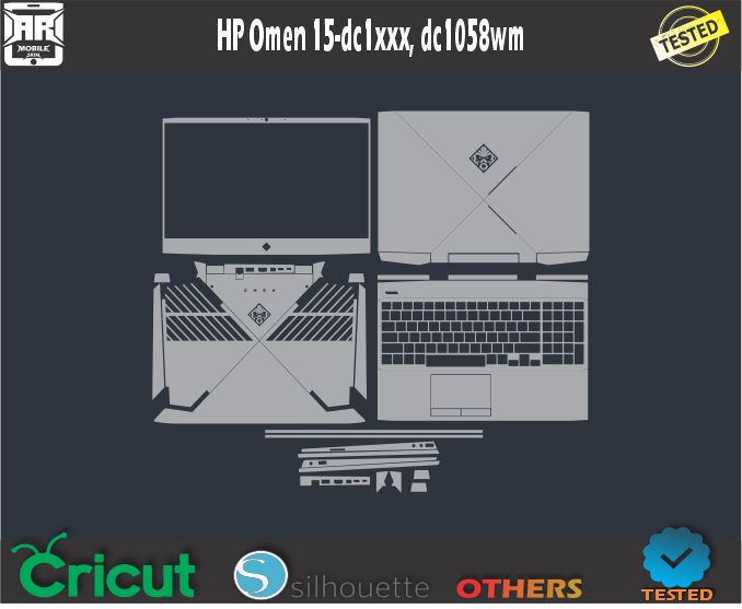 HP Omen 15-dc1xxx dc1058wm Skin Template Vector