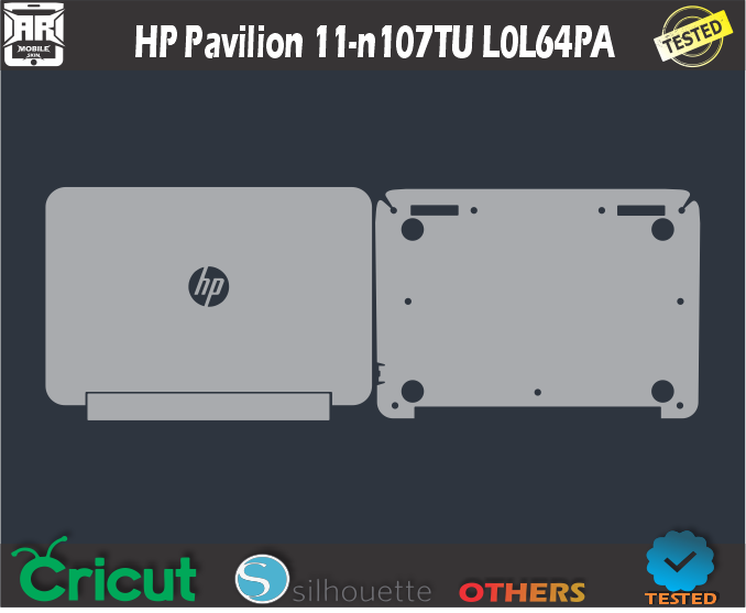 HP Pavilion 11-n107TU L0L64PA Skin Template Vector