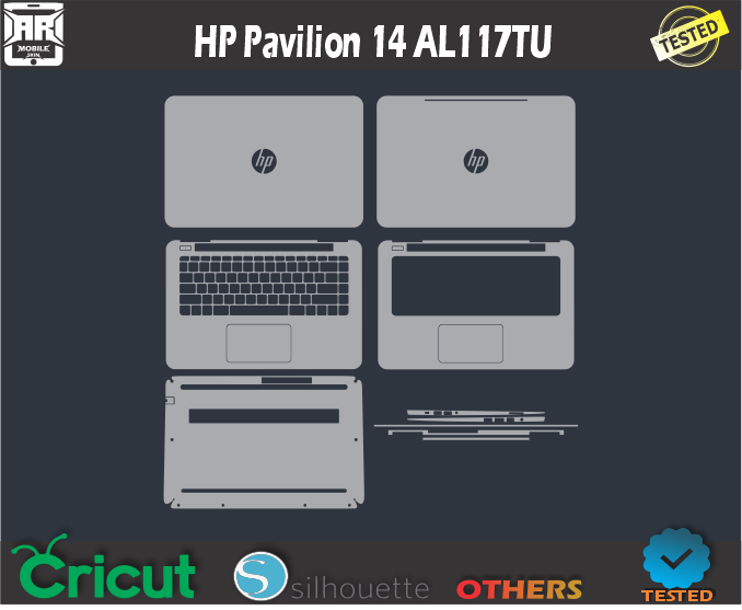 HP Pavilion 14 AL117TU Skin Template Vector