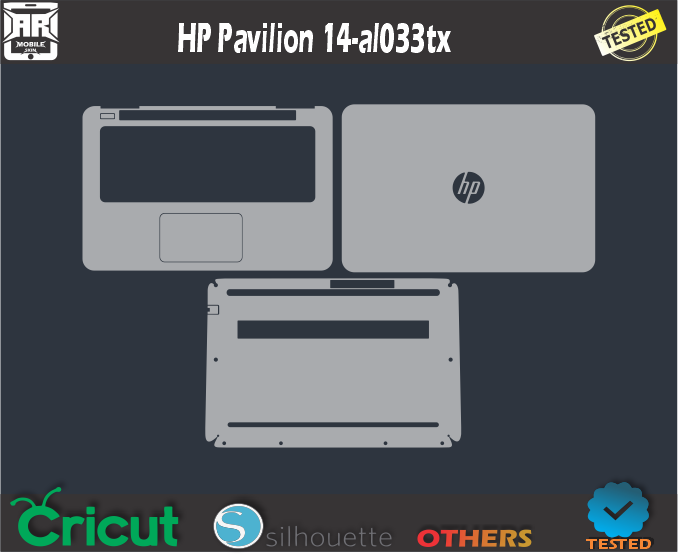 HP Pavilion 14-al033tx Skin Template Vector