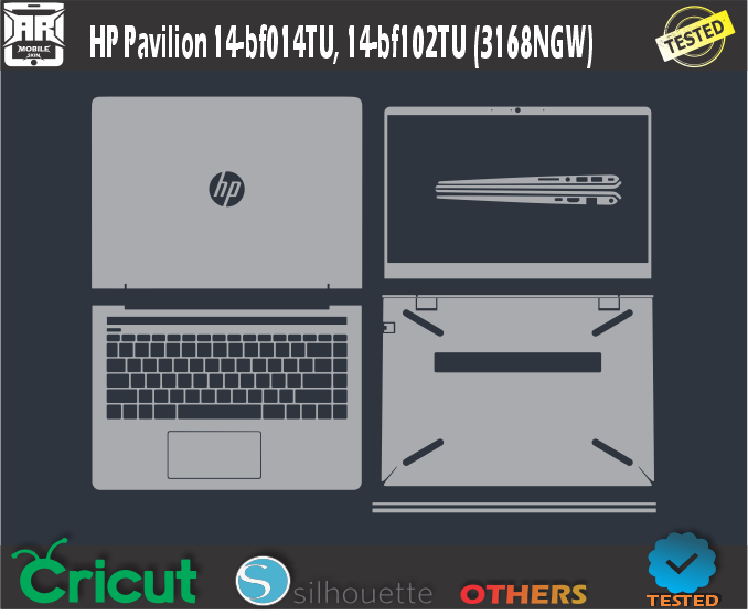 HP Pavilion 14-bf014TU 14-bf102TU (3168NGW) Skin Template Vector