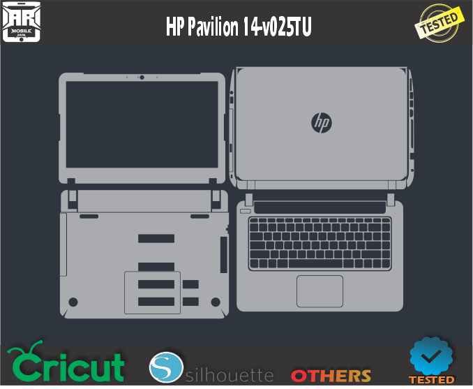 HP Pavilion 14-v025TU Skin Template Vector