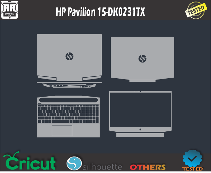 HP Pavilion 15-DK0231TX dk0068wm dk0051 Skin Template Vector
