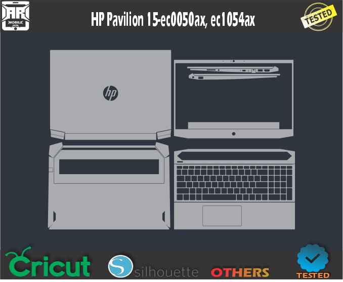 HP Pavilion 15-ec0050ax ec1054ax Skin Template Vector