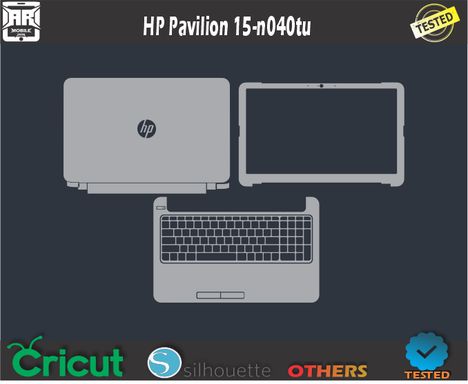 HP Pavilion 15-n040tu Skin Template Vector