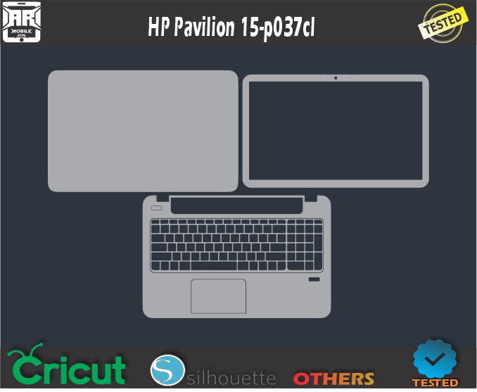 HP Pavilion 15-p037cl Skin Template Vector