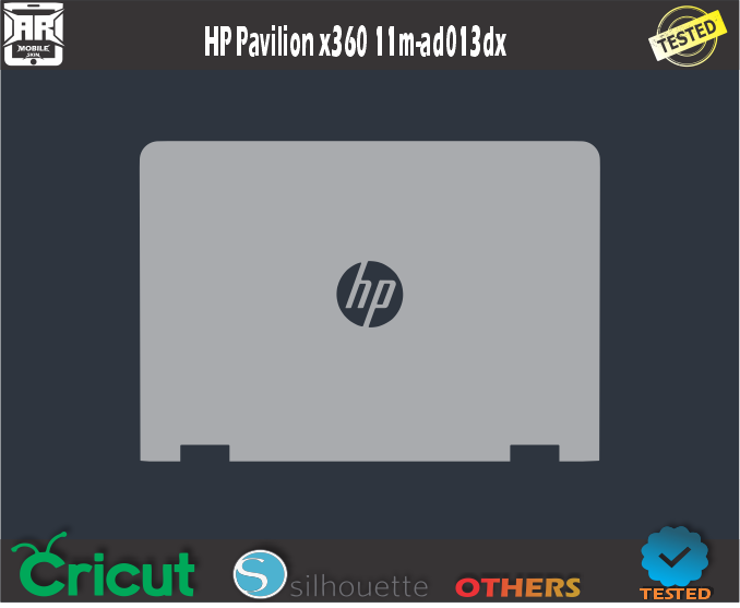HP Pavilion x360 11m-ad013dx Skin Template Vector