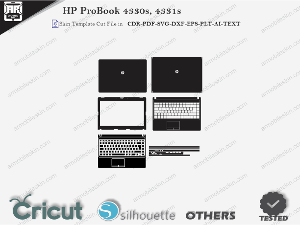 HP ProBook 4330s, 4331s Skin Template Vector