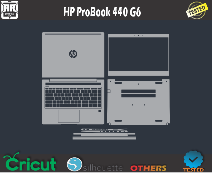 HP ProBook 440 G6 Skin Template Vector
