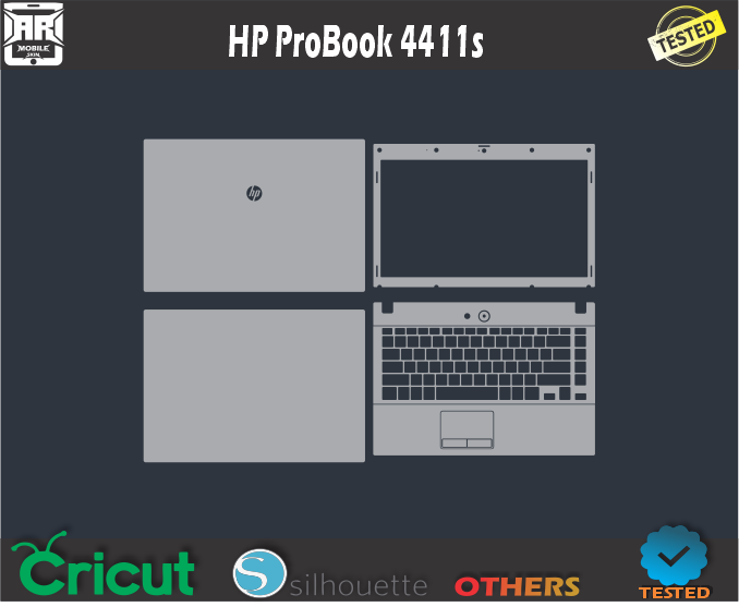HP ProBook 4411s Skin Template Vector