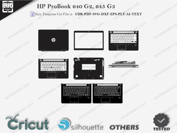 HP ProBook 640 G2, 645 G3 Skin Template Vector