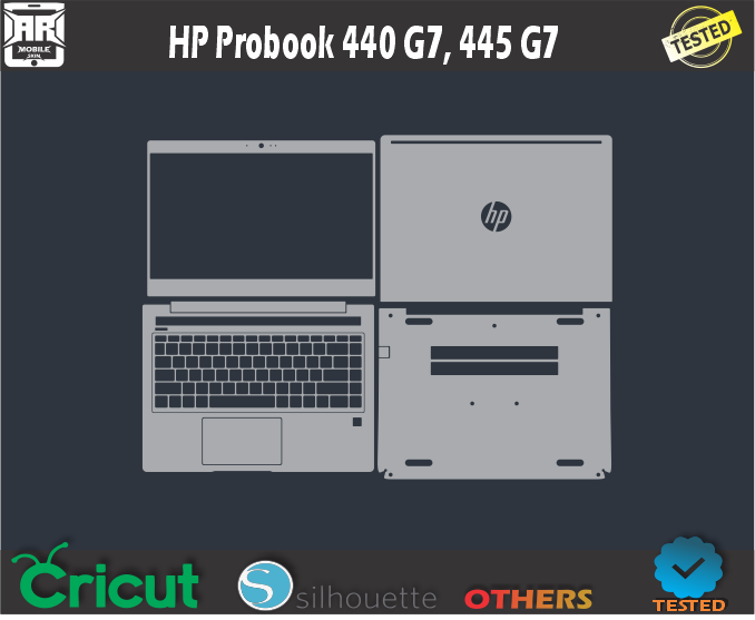 HP Probook 440 G7 445 G7 Skin Template Vector
