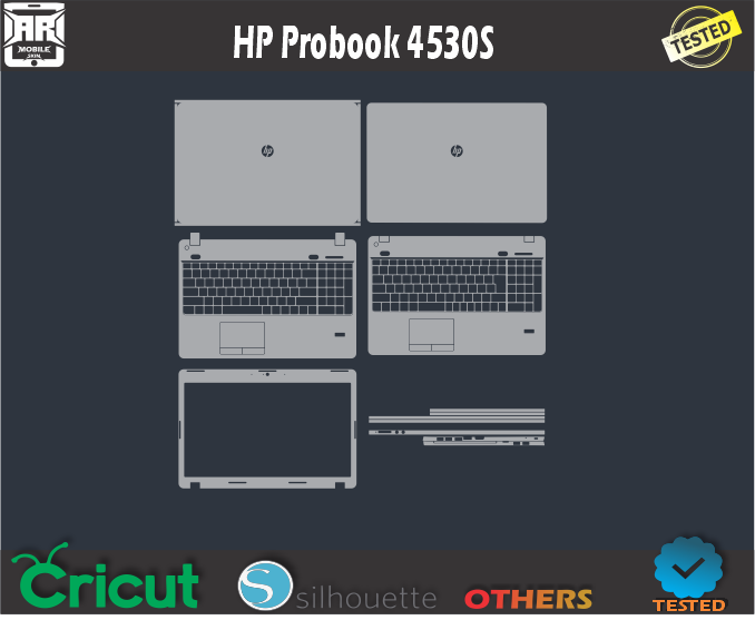 HP Probook 4530S Skin Template Vector