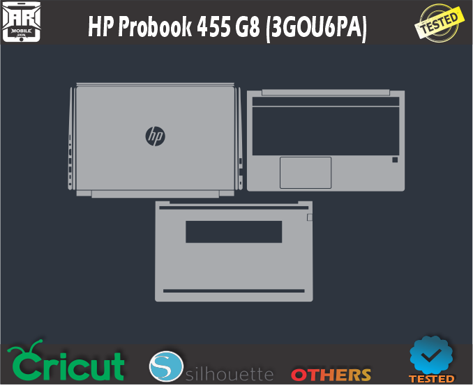 HP Probook 455 G8 (3GOU6PA) Skin Template Vector