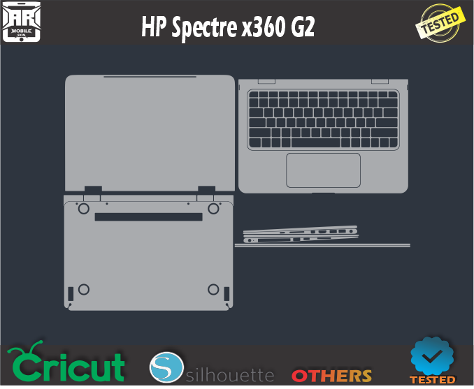 HP Spectre x360 G2 Skin Template Vector
